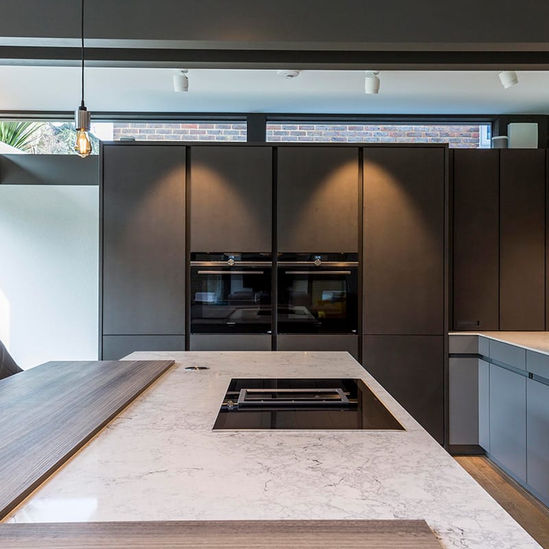 Leicht German designer kitchen in Guildford house by Hubble