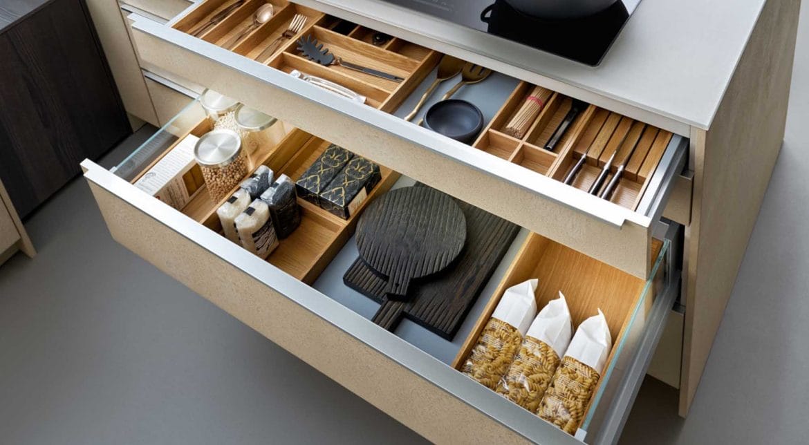 Designer kitchen drawers by Hubble