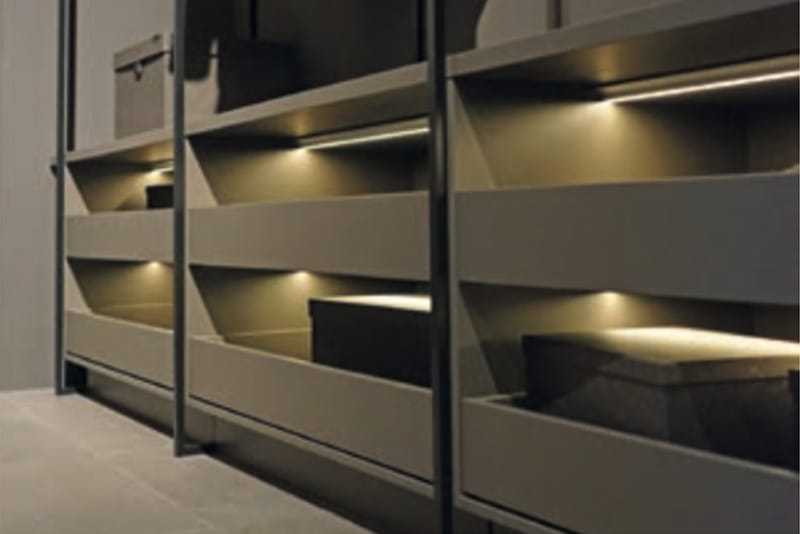 Leicht drawer with embedded lighting - Hubble Kitchen