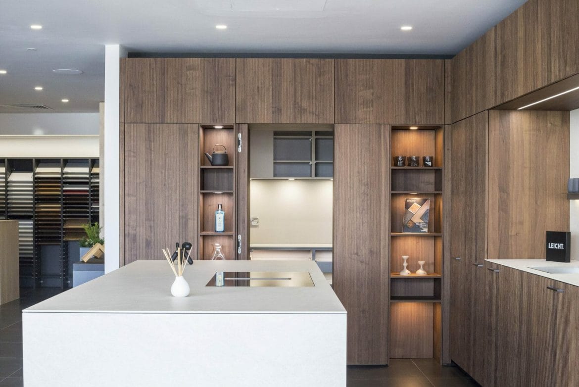 Modern Leicht Kitchen Open Cupboards